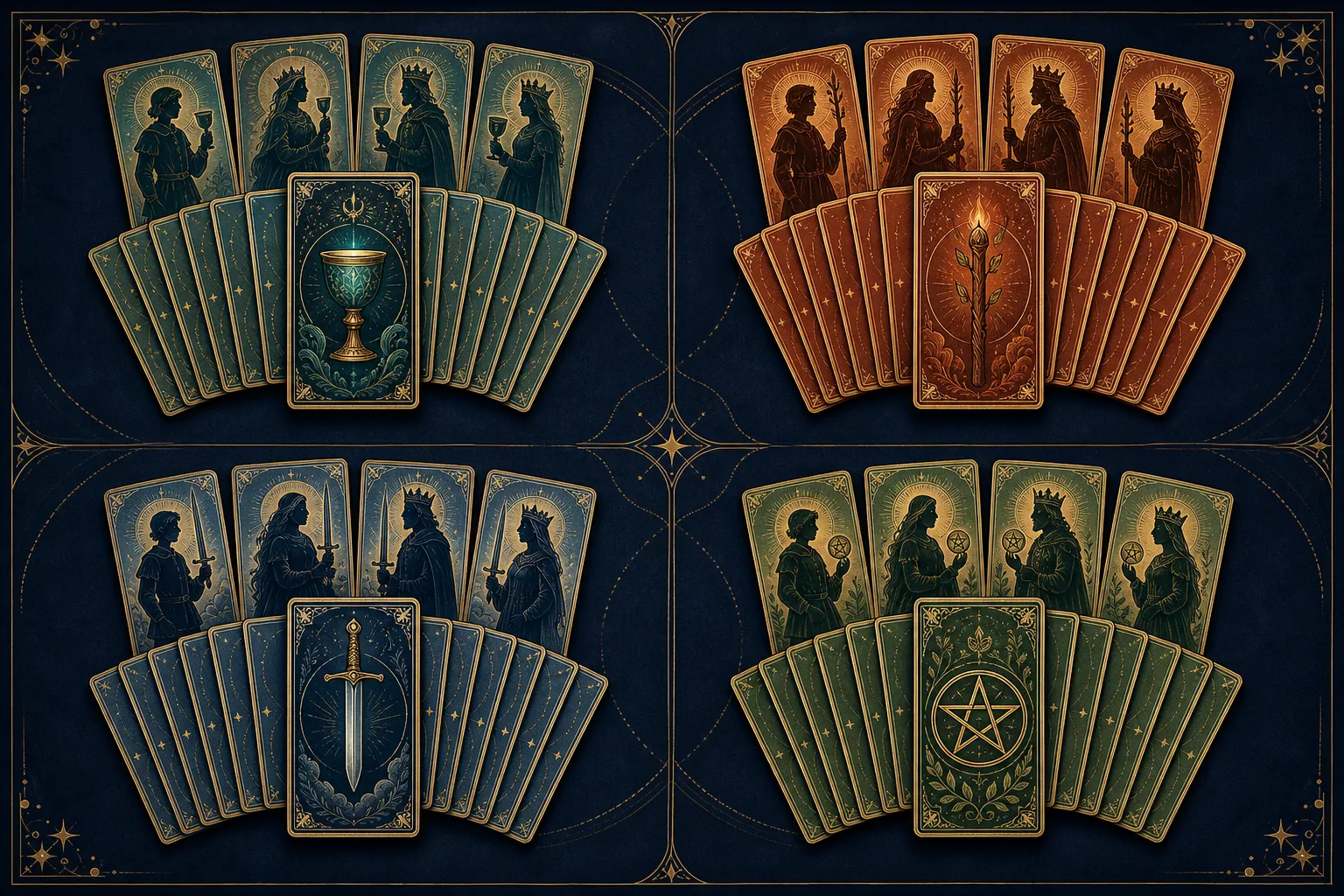 Ace of Cups beginning one of four 14-card Minor Arcana suits